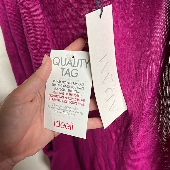 NWT Adam Lippes Long Sleeve Cardigan Sweater Pink Black Cashmere Bamboo Womens S - Picture 8 of 9